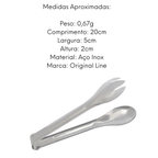 Pegador Salada 20cm Aço Inox Original