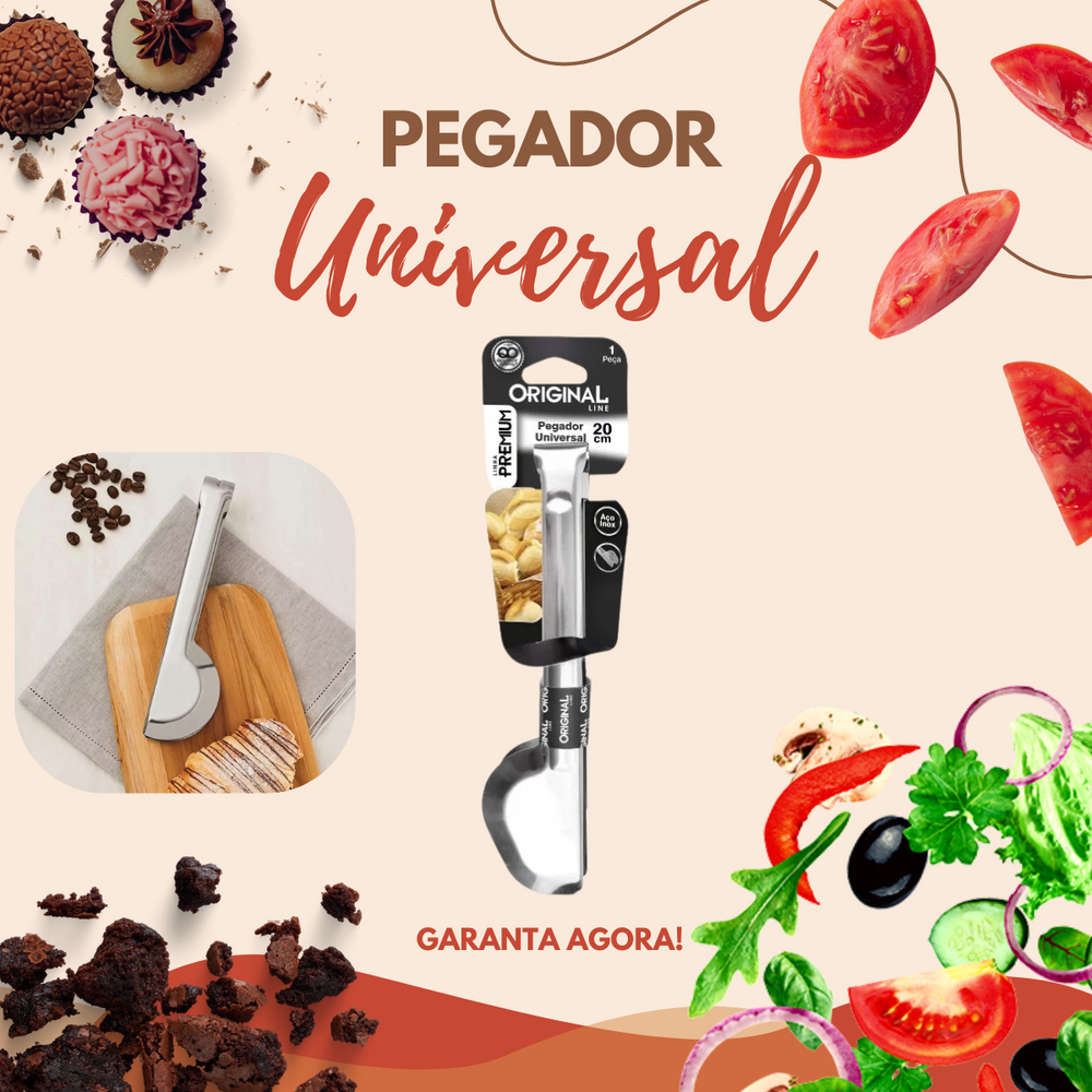 Pegador Universal 20cm Aço Inox - A Gourmet