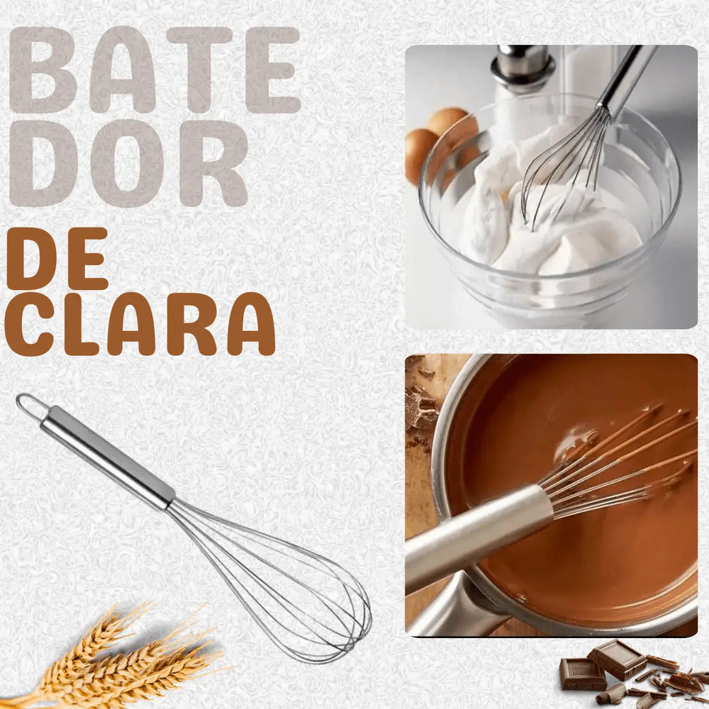 Batedor Fuet Aço Inox Cook 30cm Original