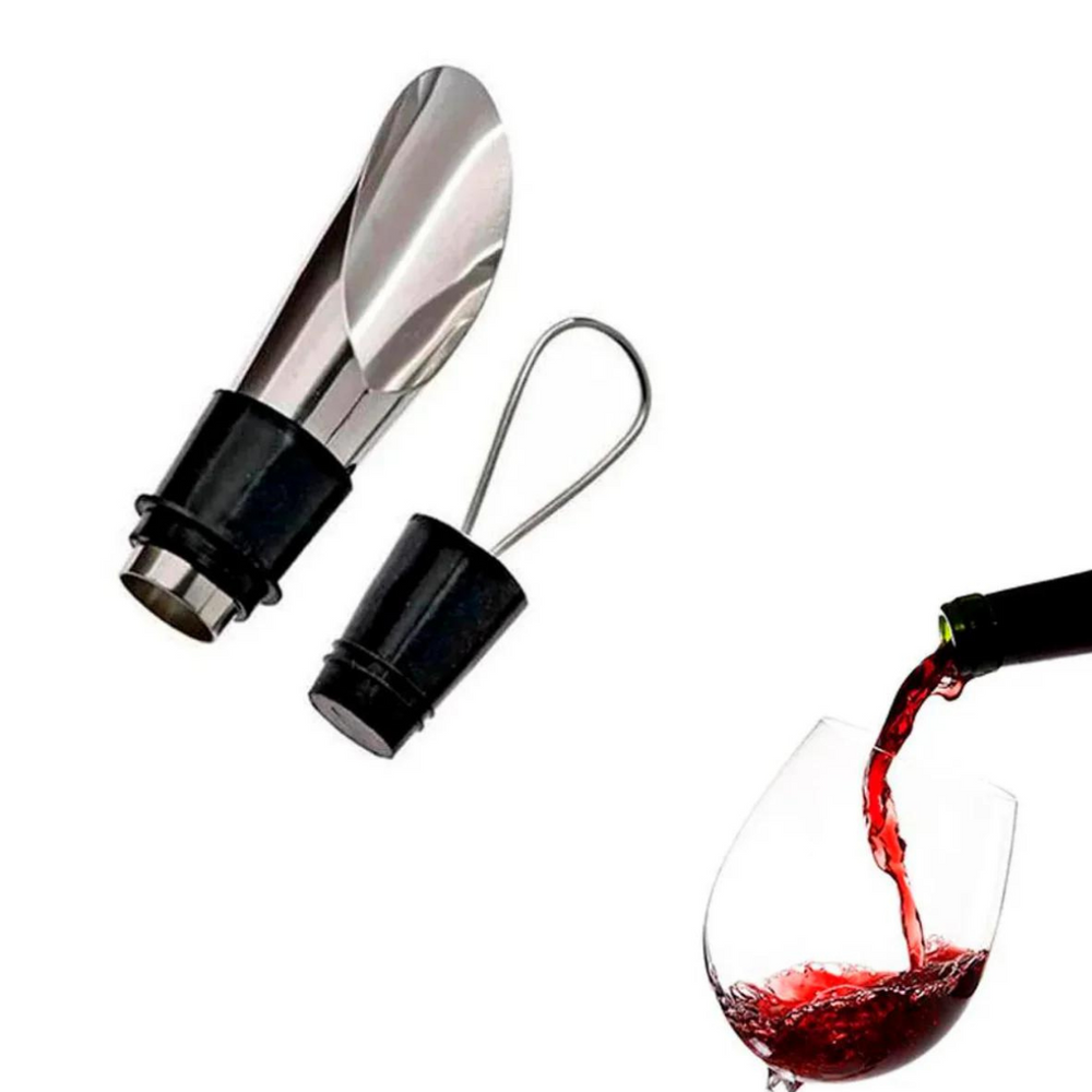 Dosador Vinho Tampa Borgonha Aço inox Original