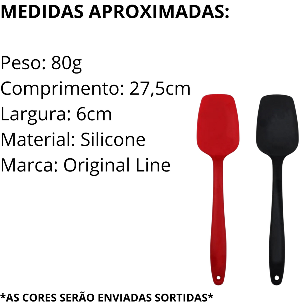 Espátula Reta de Silicone Premium Original