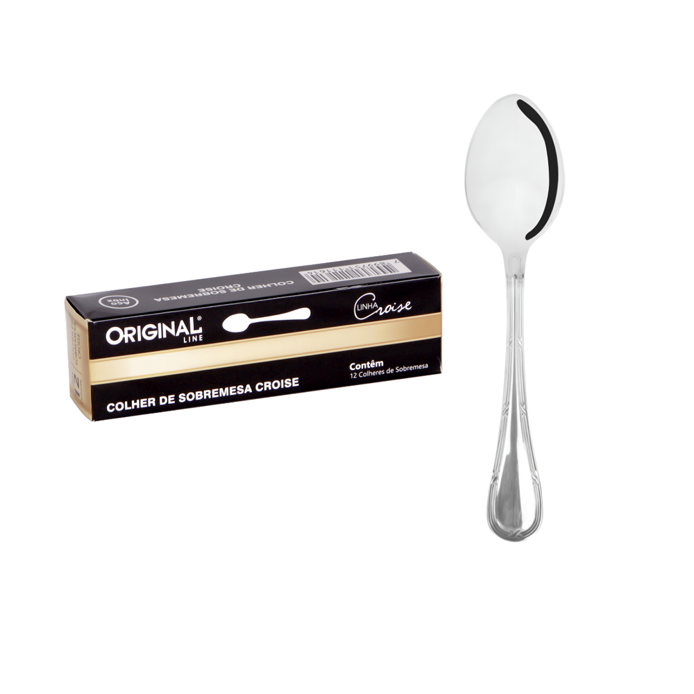 Colher Sobremesa Croise de Aço Inox Original