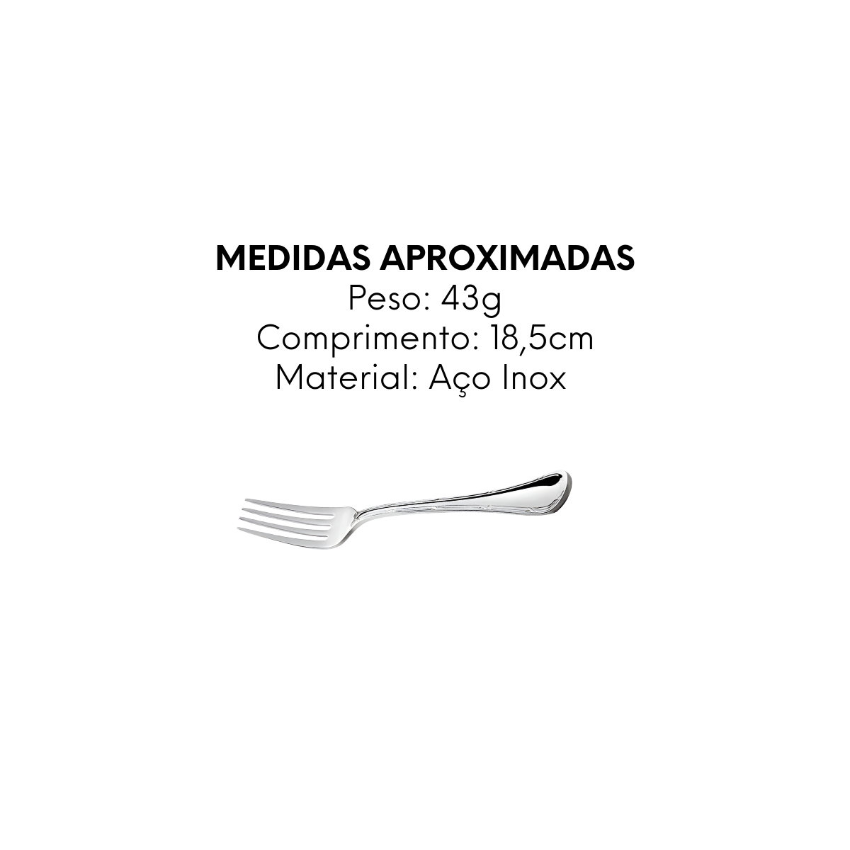 Garfo Sobremesa Croise Aço inox - A Gourmet