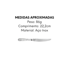Faca de Sobremesa Croise Aço Inox - A Gourmet