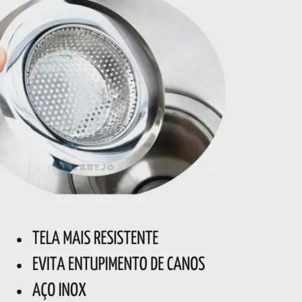 Ralo de Pia em Aço Inox 7,2cm Original