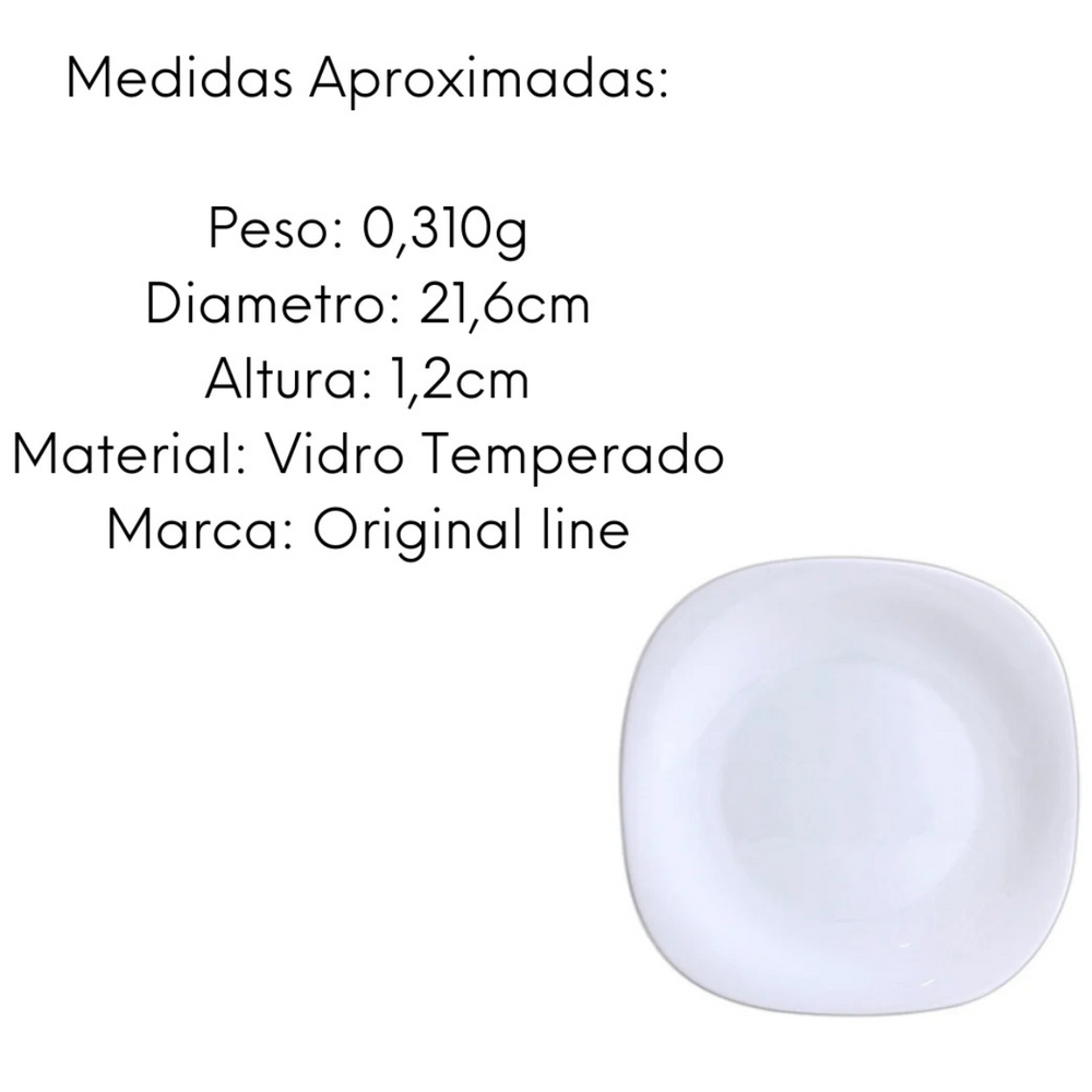 Prato Quadrado Sobremesa Premium Original
