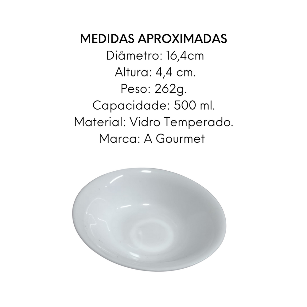 Tigela de Sobremesa em Vidro Temperado Original