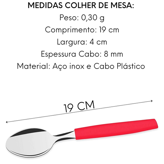 Colher de Mesa Color Vermelho