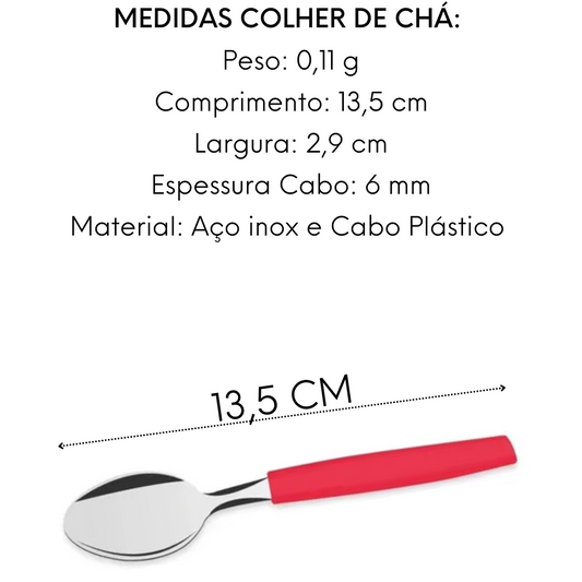 Colher de Chá Color Vermelho