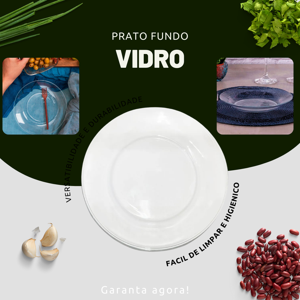 Prato Fundo LS Vidro - A Gourmet