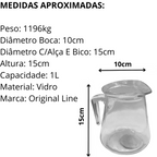 Jarra Safira Vidro 1L - A Gourmet
