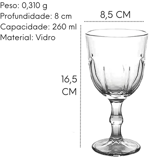 Taça de Vinho 260ml de Vidro Original