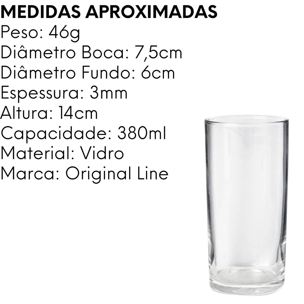 Copo Safira Vidro 380ml - A Gourmet