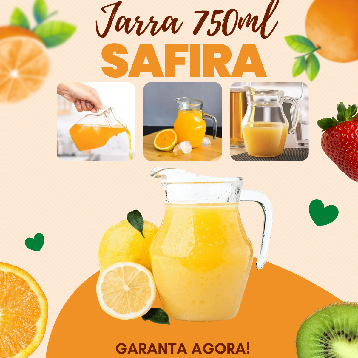 Jarra Vidro Safira 750ml