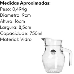 Jarra Vidro Safira 750ml