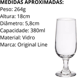 Taça Vidro Cerveja 380ml - A Gourmet
