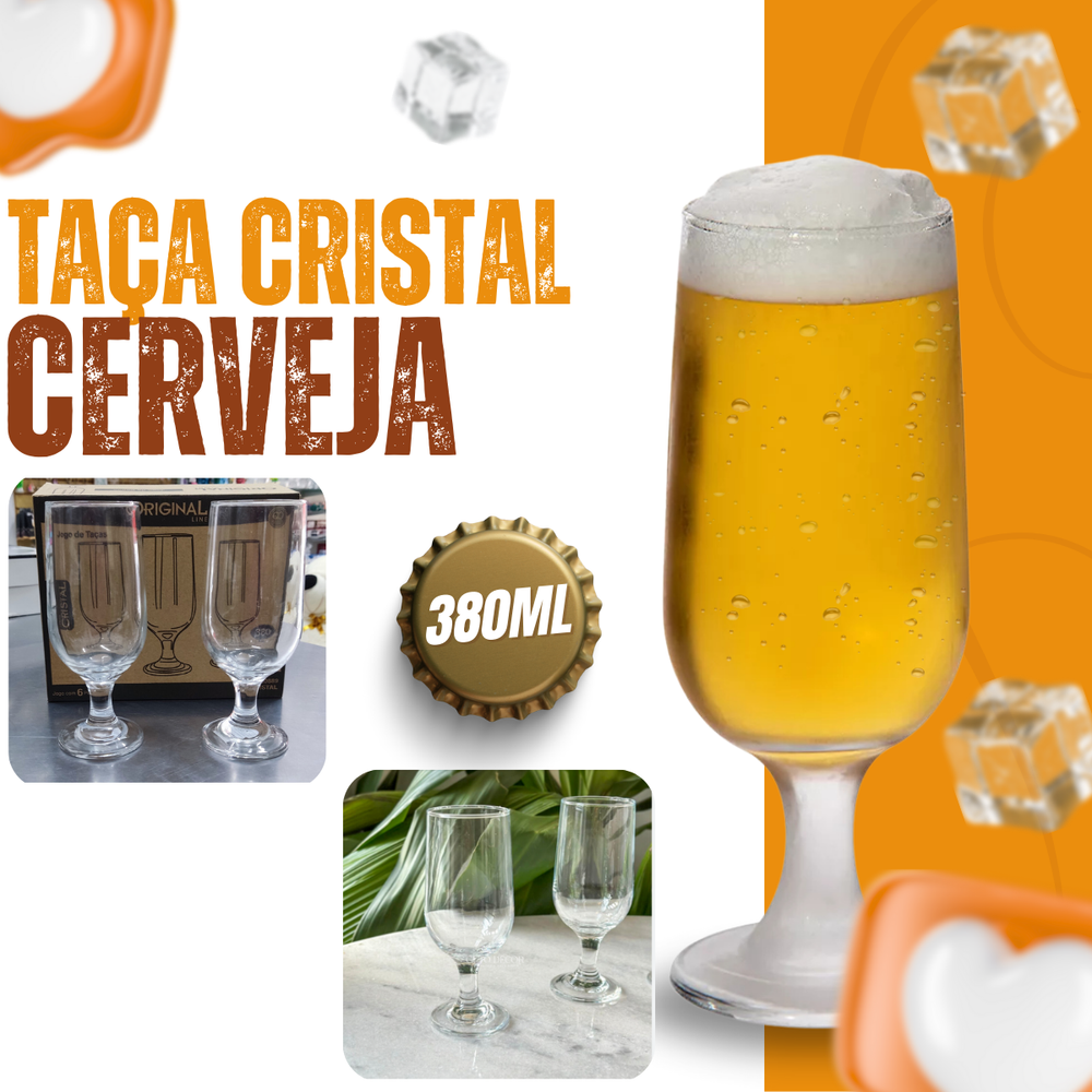 Taça Vidro Cerveja 380ml - A Gourmet