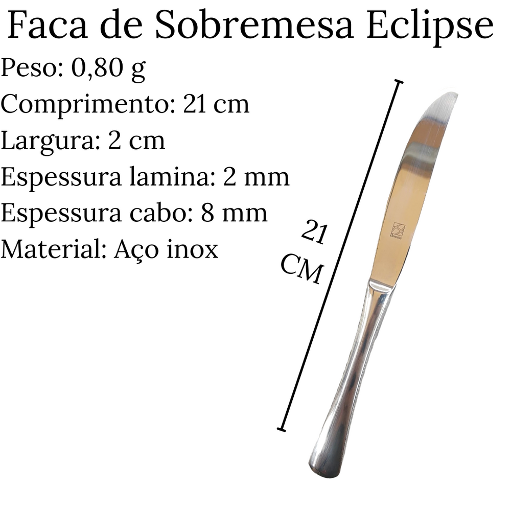 Faca De Sobremesa 21cm Eclipse Hercules Hercules