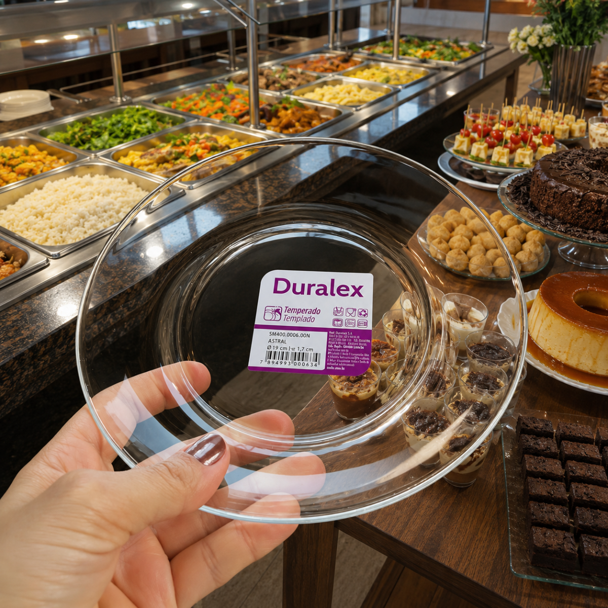Prato Sobremesa Vidro Duralex