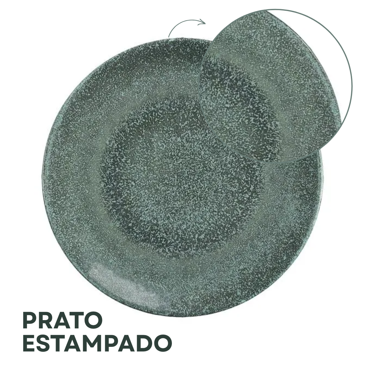Prato Cerâmica Sobremesa Lira