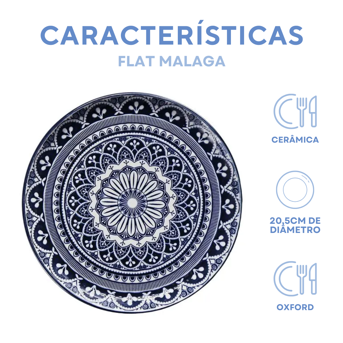 Prato Cerâmica Sobremesa Málaga