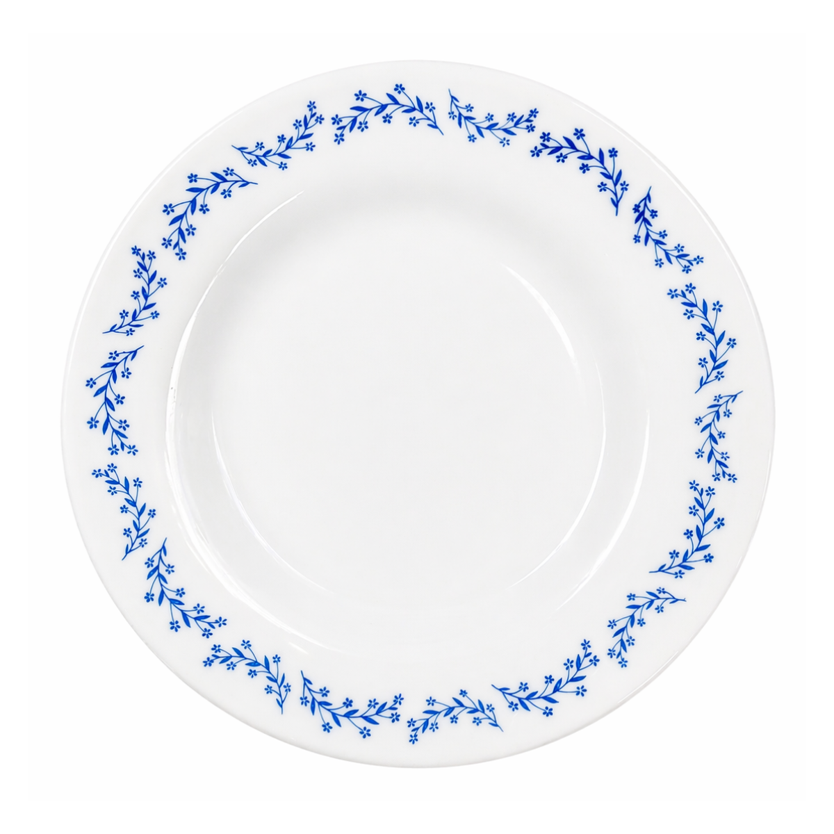 Prato Sobremesa Menu Opaline Borda Azul