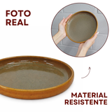 Prato Sobremesa Cerâmica Refrátaria Wood