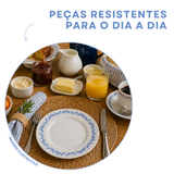Prato Sobremesa Menu Opaline Borda Azul