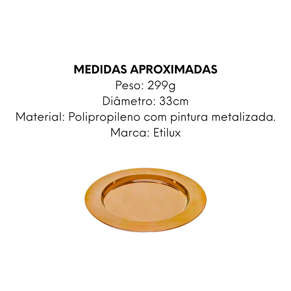 Sousplat Mettalic Pintura Metalizada Etilux