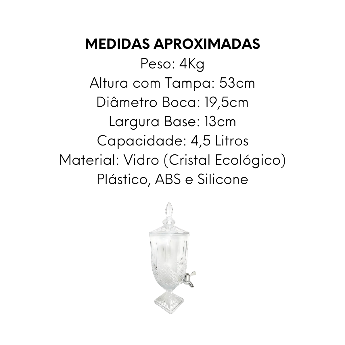 Suqueira Star Cristal Ecológico 4,5L - A Gourmet