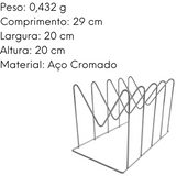 Suporte para Refratarios de Aço Cromado - A Gourmet