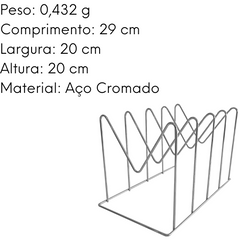 Suporte para Refratarios de Aço Cromado - A Gourmet