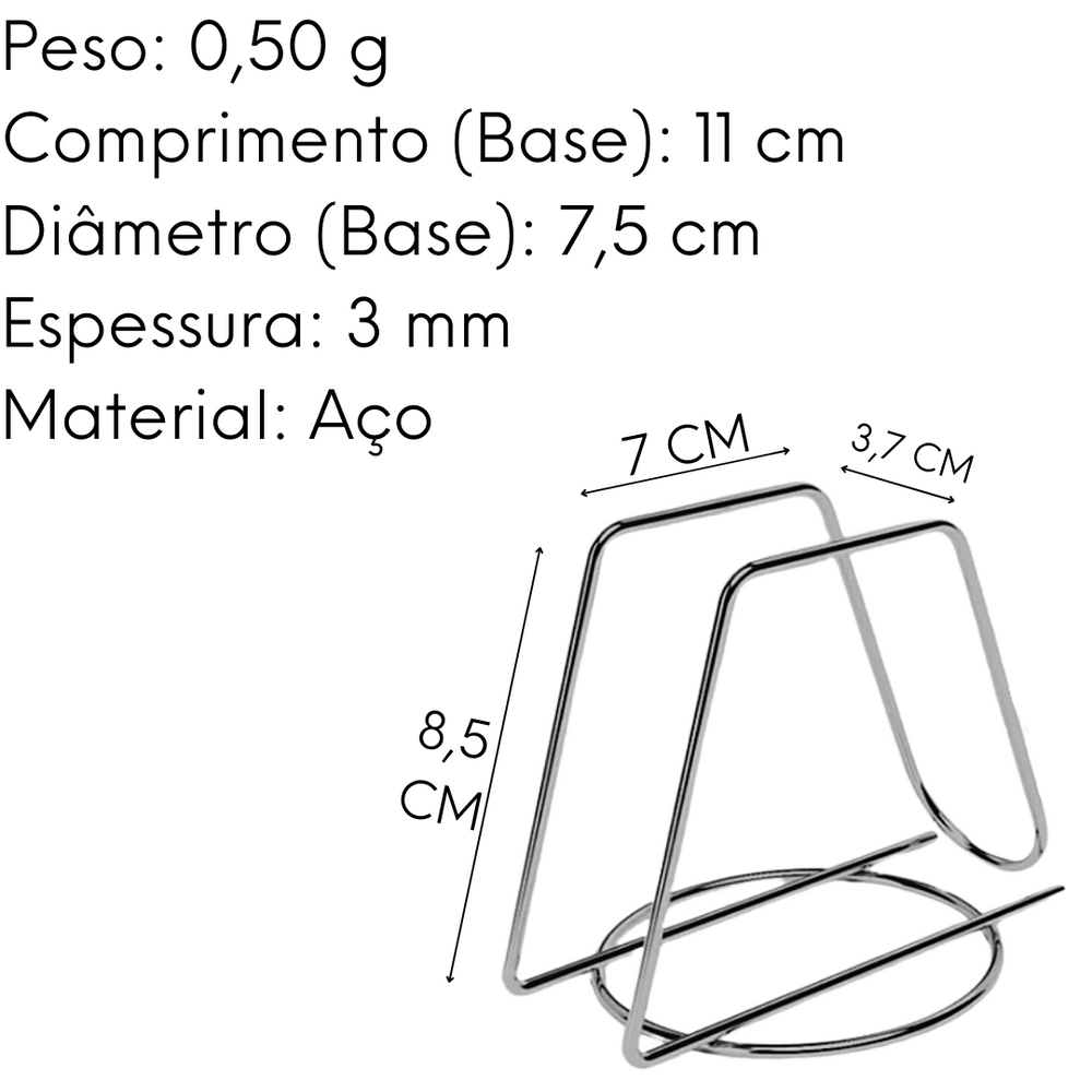 Porta Guardanapo Aramado Aço Aberto Stolf
