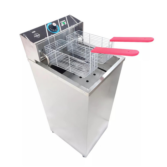 Fritadeira Elétrica E Gabinete Água E Óleo 26l 5000w 220v Aço inox