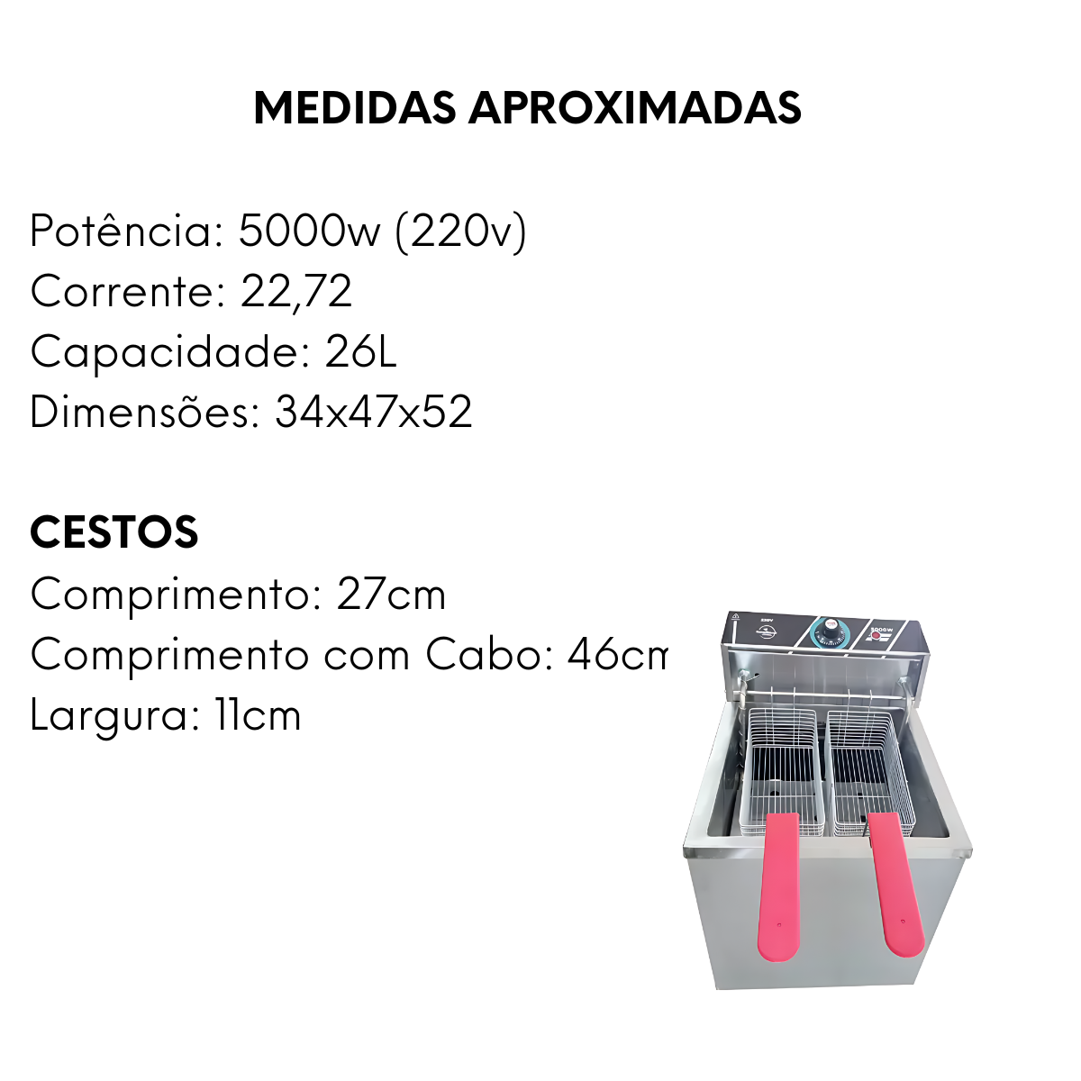 Fritadeira de Mesa Agua e Óleo 26L 220V - A Gourmet