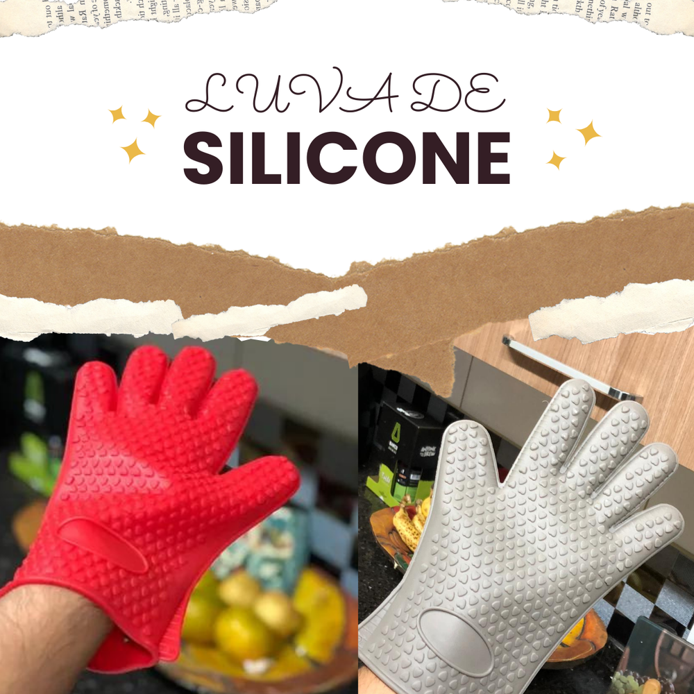 Luva Silicone Resistente 230C° unyhome