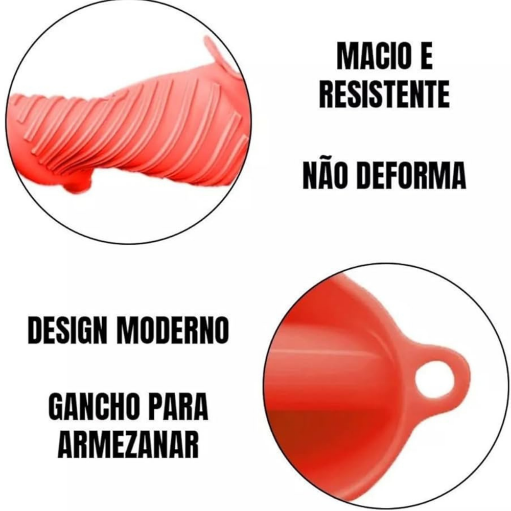 Luva Bico de Pato em Silicone Vermelho unyhome