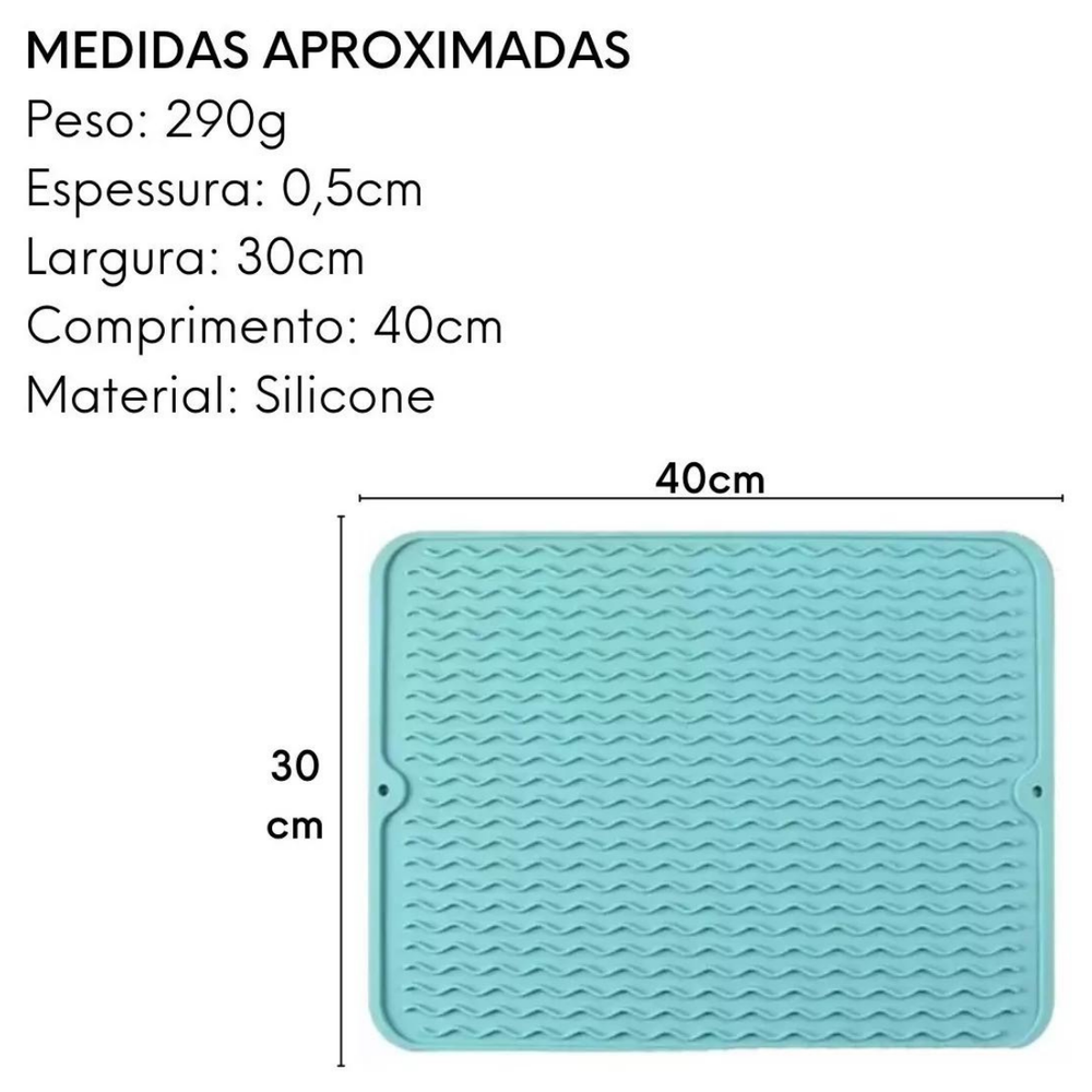 Tapete Escorredor de Silicone - A Gourmet