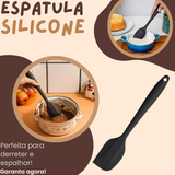 Espátula de Silicone Arredondada Preta