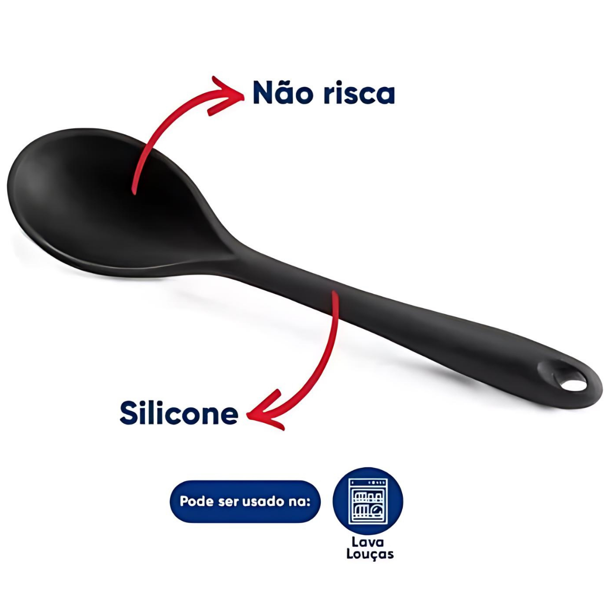Colher Silicone Preta