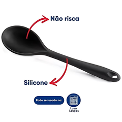 Colher Silicone Preta