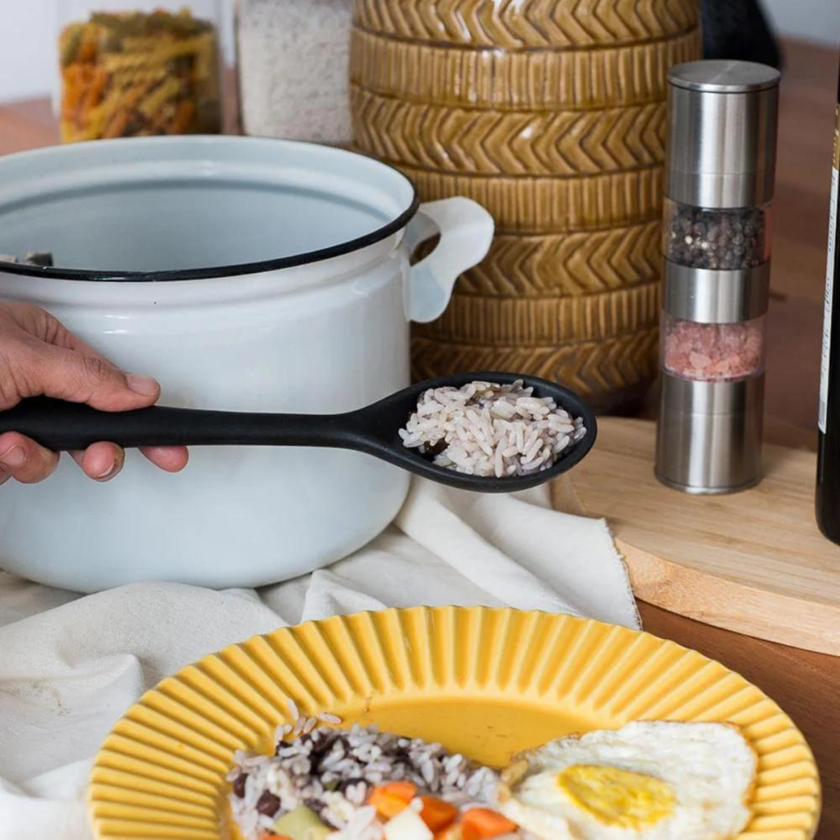 Colher Silicone Preta