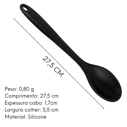 Colher de Silicone Preta Unyhome