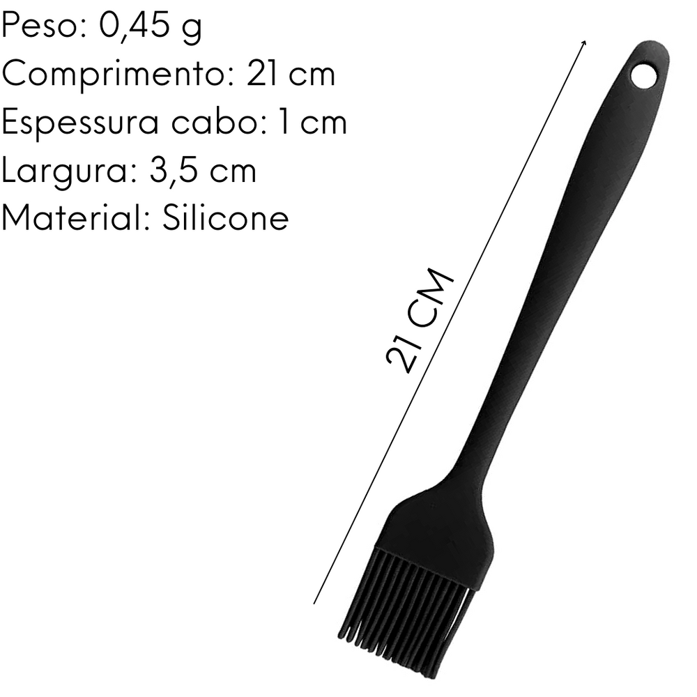 Mini Pincel de Silicone Preto unyhome