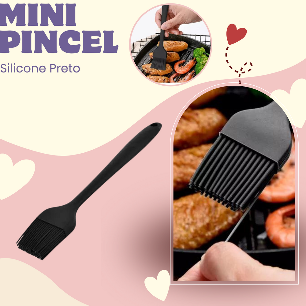 Mini Pincel de Silicone Preto unyhome