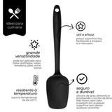 Espátula de Silicone Preta 28cm unyhome