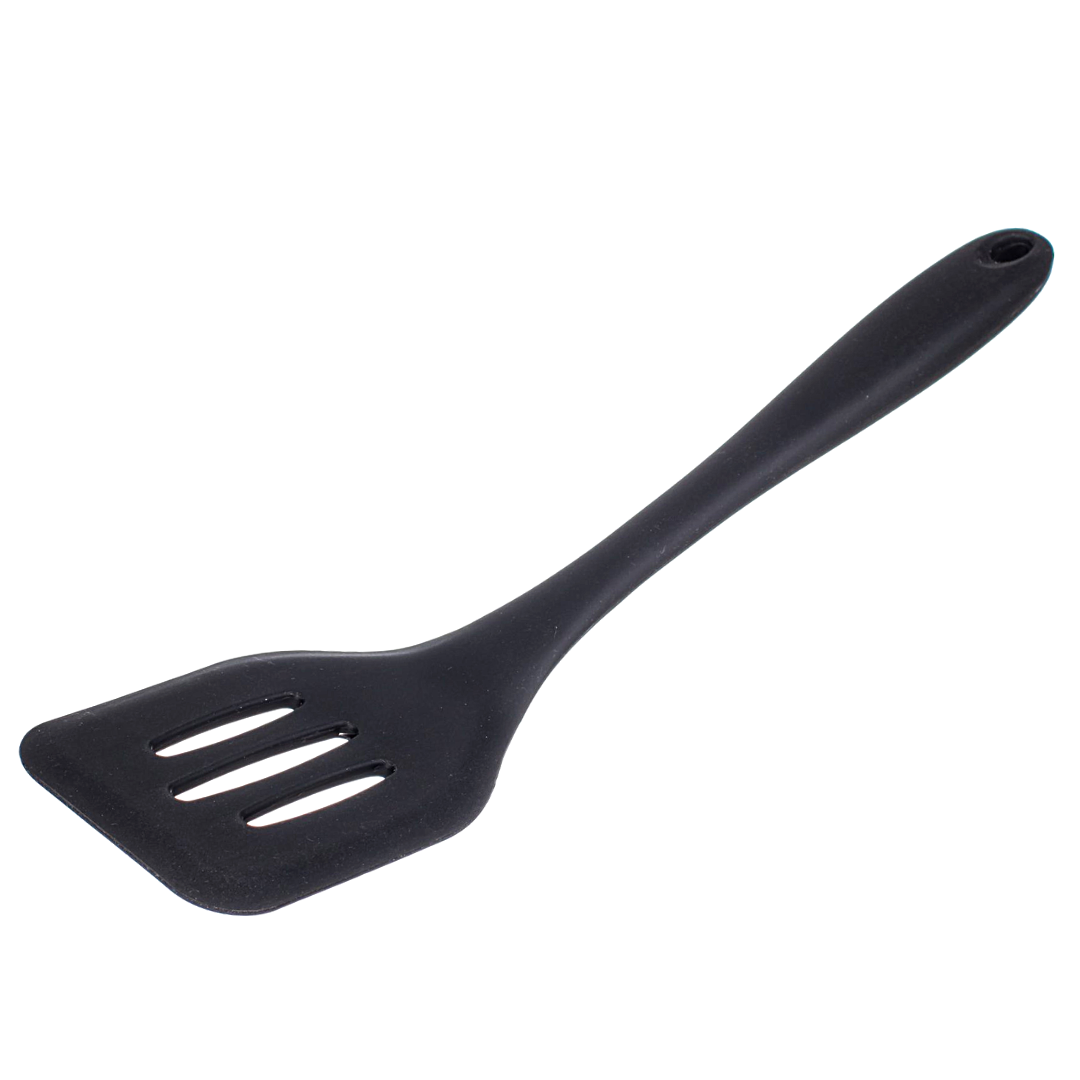 Espátula Vazada de Silicone Preta unyhome