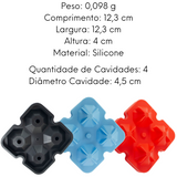 Forma de Gelo Silicone Formato Diamante