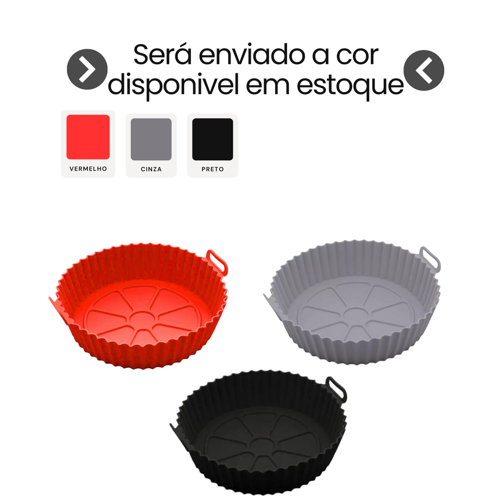 Forma de Silicone Para Air Fryer Reutilizavel - A Gourmet