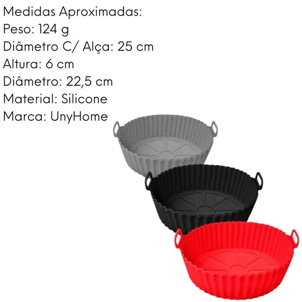 Forma de Silicone Para Air Fryer Reutilizavel - A Gourmet